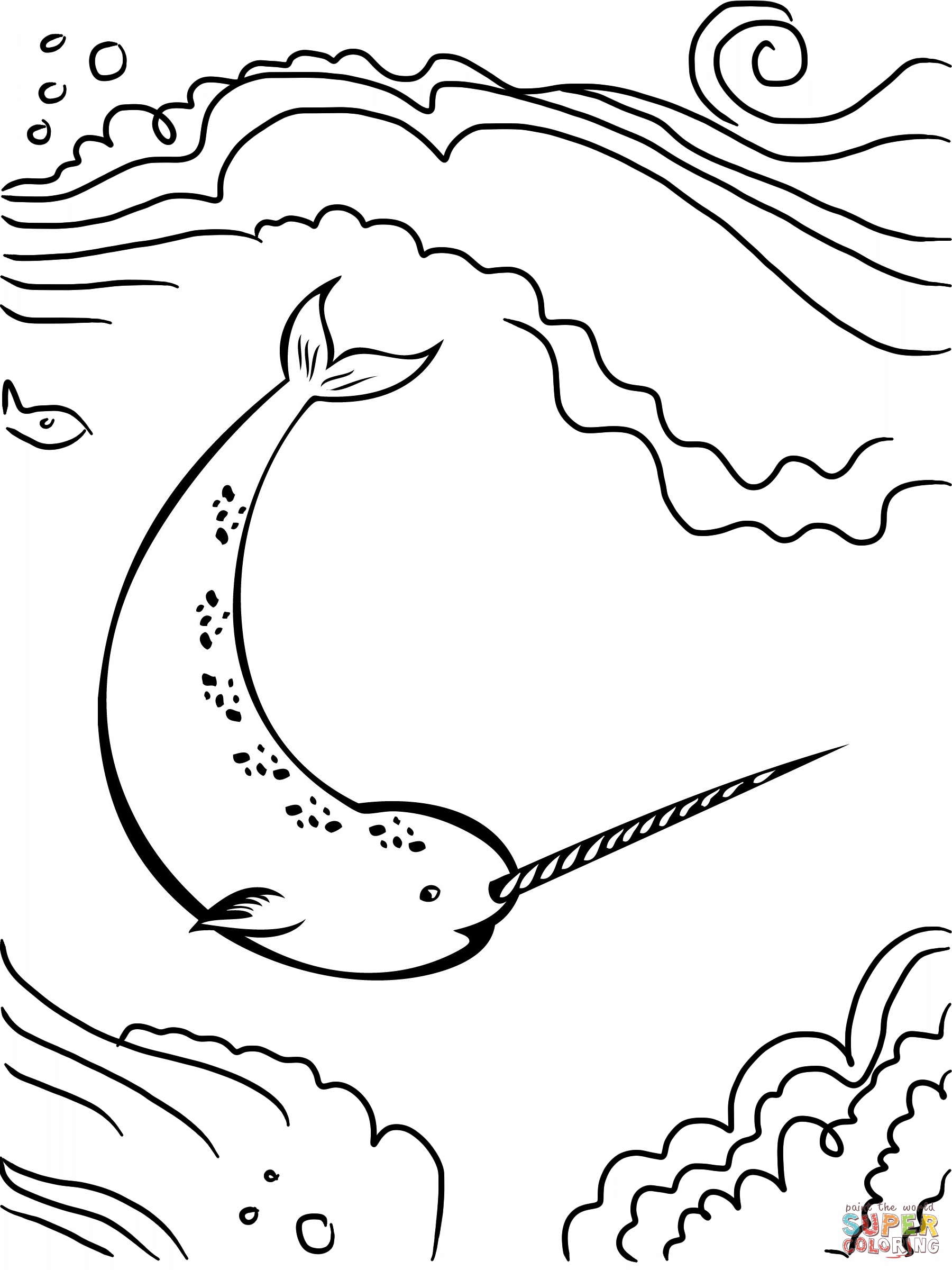 1800x2400 Narwhal Coloring Page Awesome 301 Moved Permanently Kids