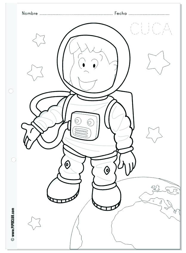 624x850 Free Astronaut Coloring Pages For Kids This Printable Page Crafts