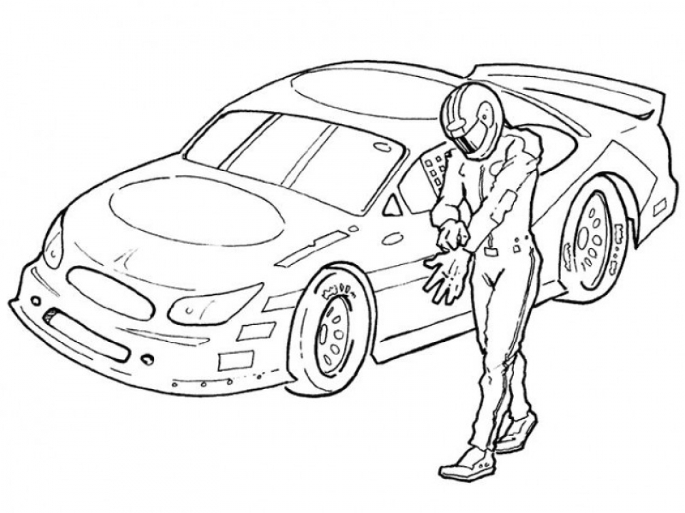 960x720 Free Printable Nascar Coloring Pages