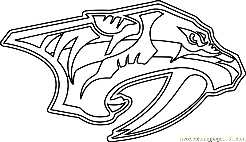 800x463 Nashville Predators Logo Coloring Page