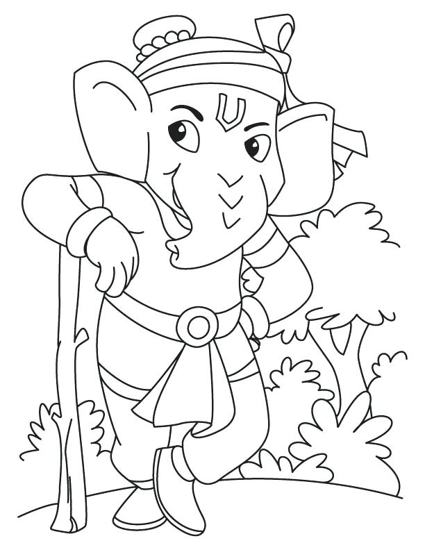 612x792 Hanuman Coloring Pages Simple Coloring National Guard Pages