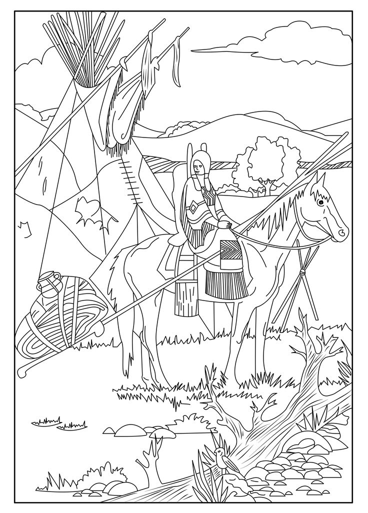 Native American Art Coloring Pages