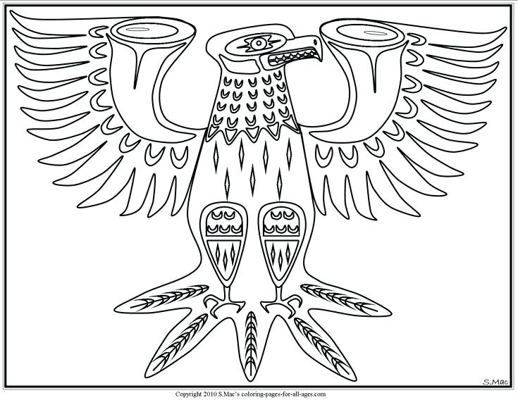 735x568 Native American Coloring Book Also Fantastic Native Art Coloring