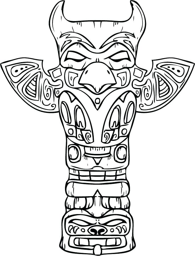 684x898 Idea Native American Art Coloring Pages And Totem Pole Coloring
