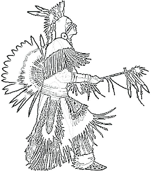 600x678 Native American Coloring Pages Free Native Warrior Coloring Page