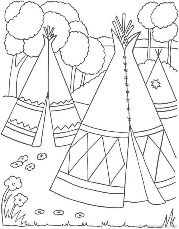 626x800 Native American Homes Coloring Pages