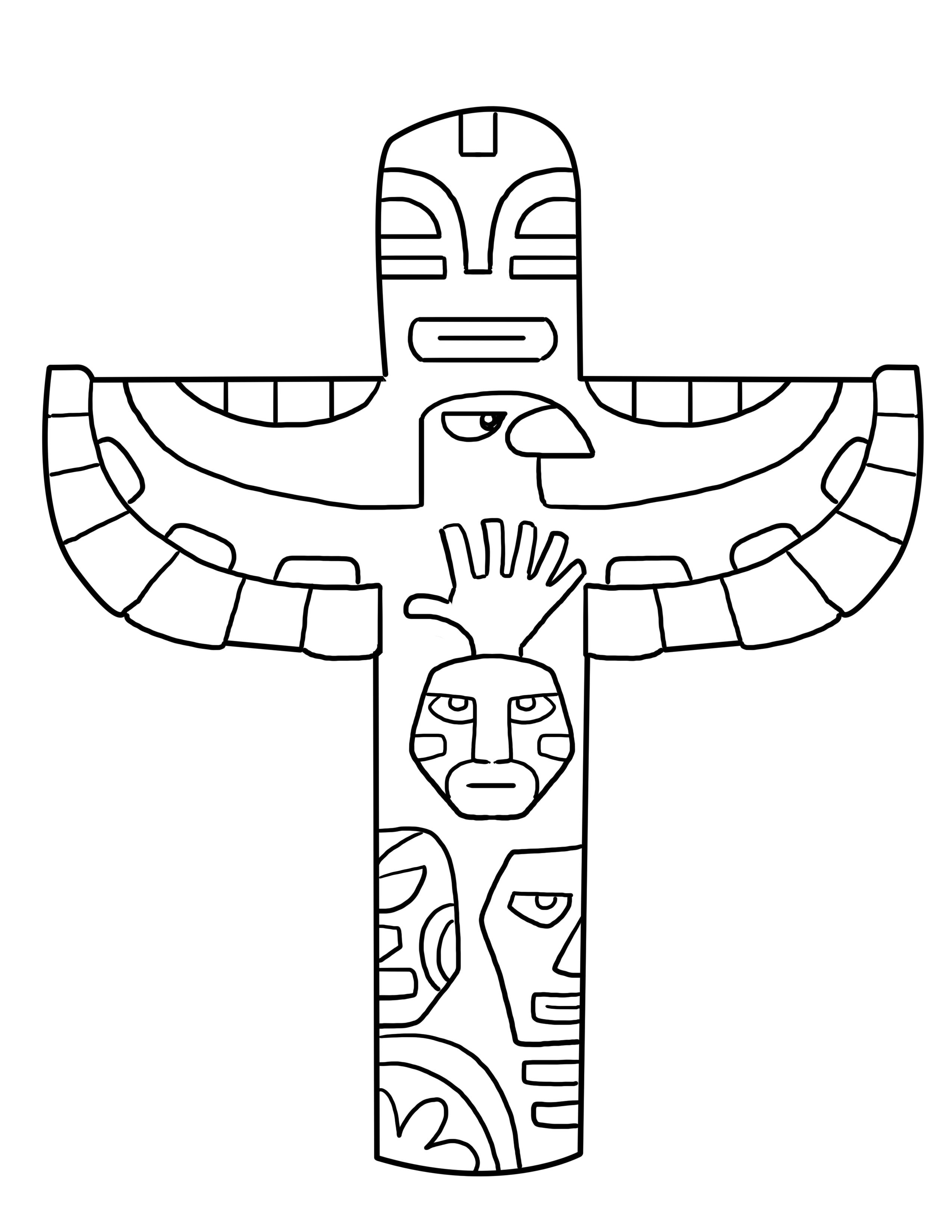 2550x3300 Native American Symbols Coloring Pages 19 Free Printable Totem