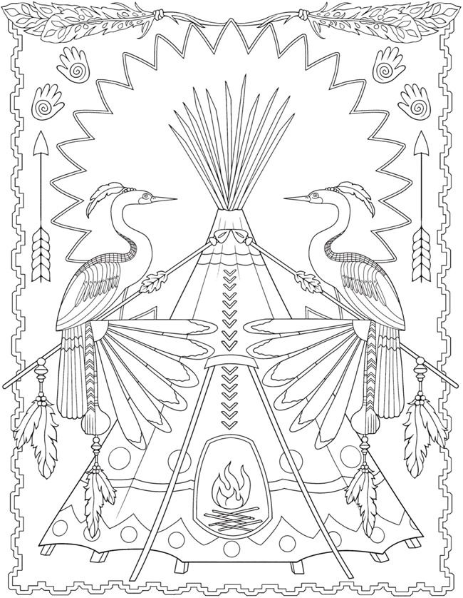 650x838 Creative Haven Native American Designs Coloring Book