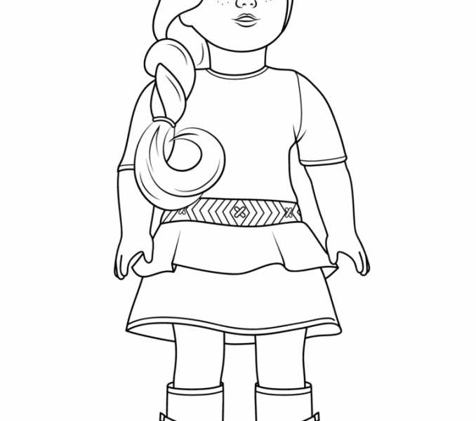 678x600 American Girl Pictures To Color American Girl Doll Coloring Pages