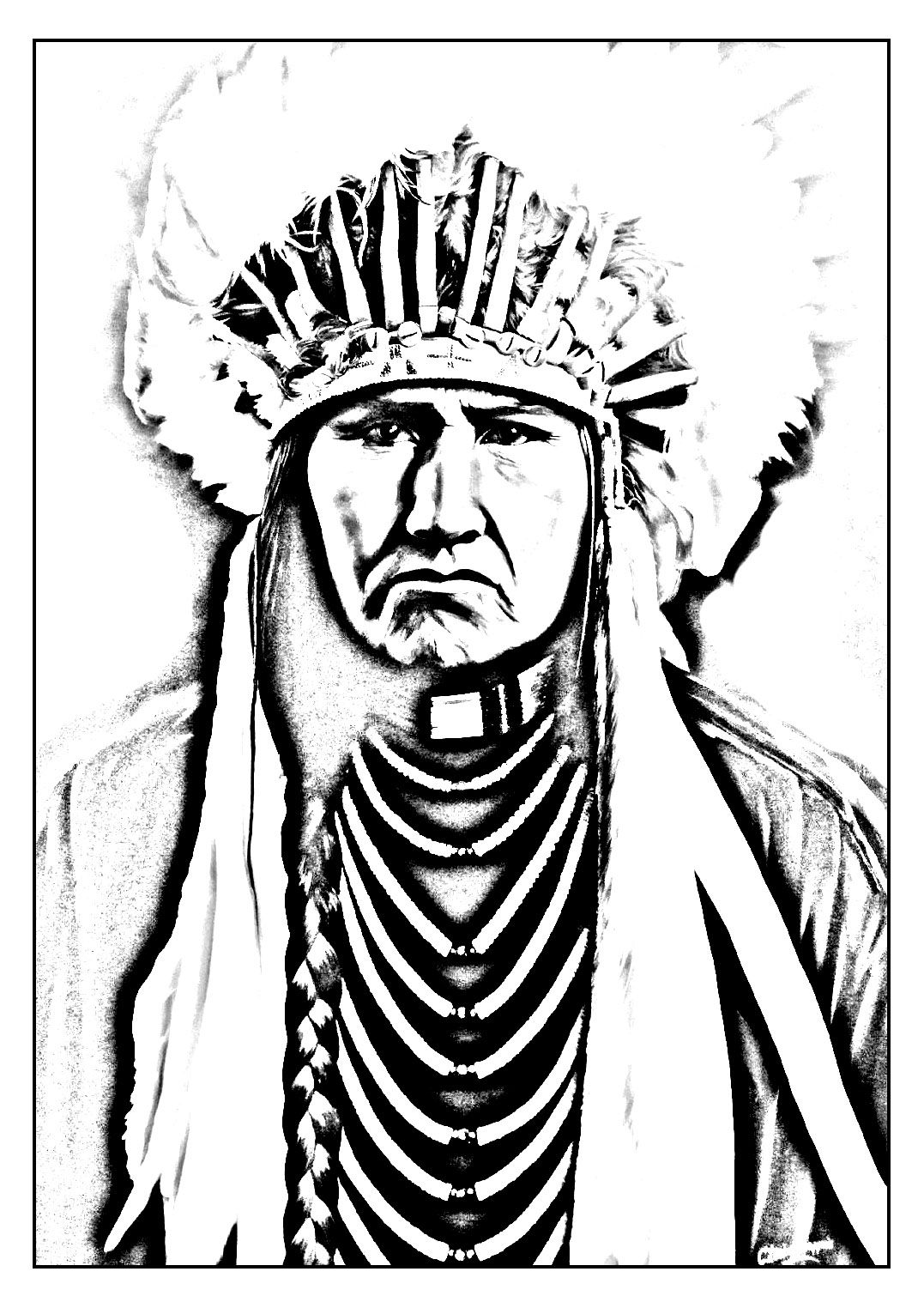 1077x1524 Free Coloring Page Coloring Adult Native American Indian. Coloring