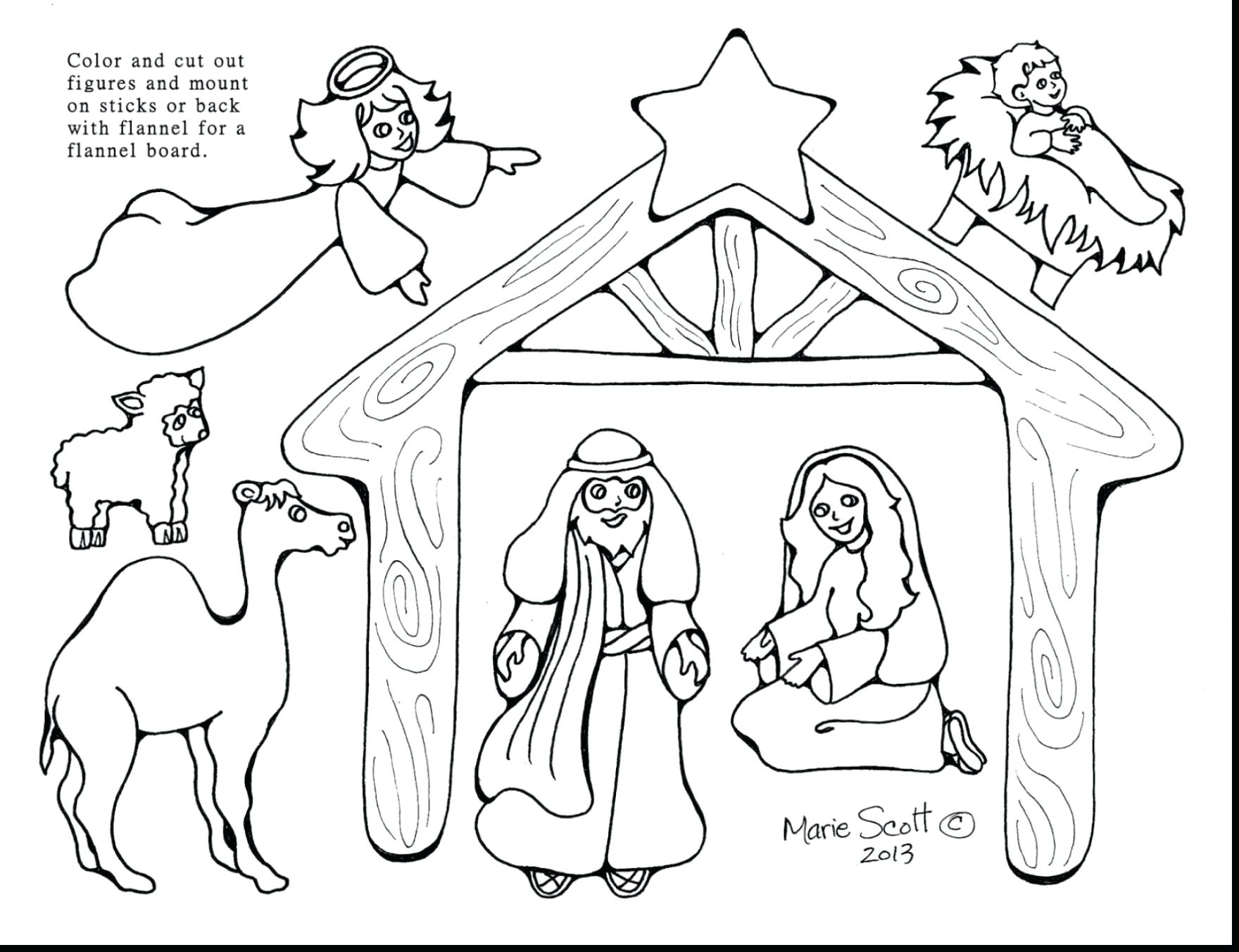1760x1353 New Coloring Nativity Animals Coloring Pages