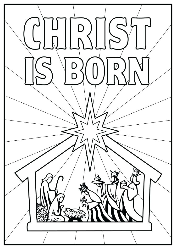 736x1041 Nativity Scene Coloring Page Full Size Of Coloring Manger Scene
