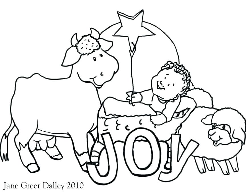 863x676 Nativity Scene Coloring Pages Nativity Coloring Pages For Adults