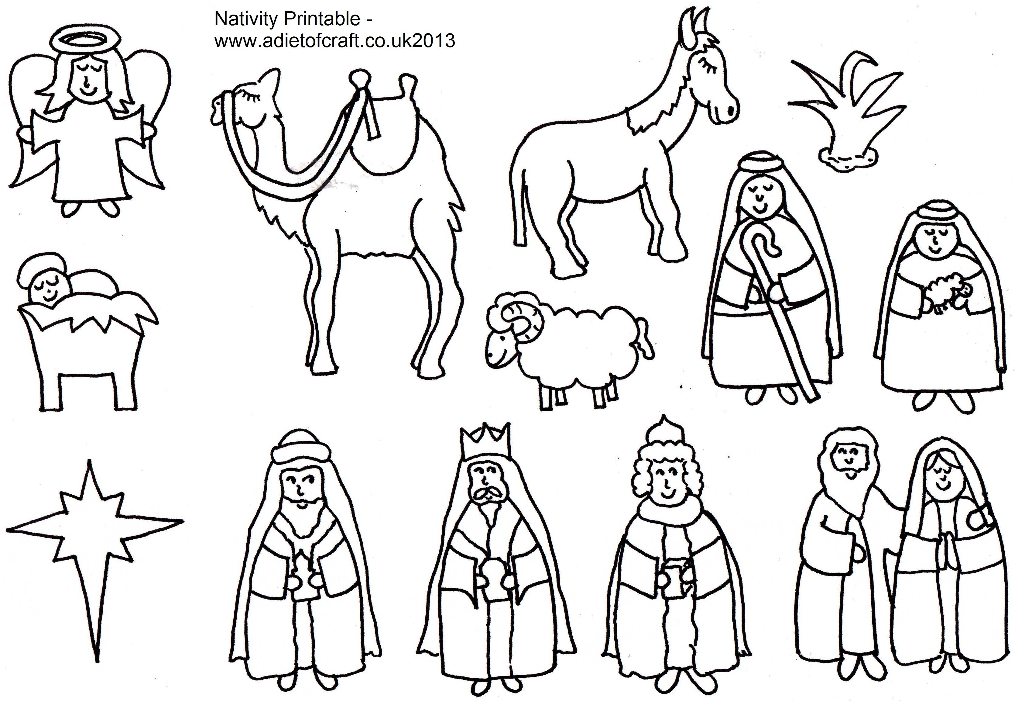 3341x2309 Nativity Coloring Page Printable Christmas Pages Ribsvigyapan Com