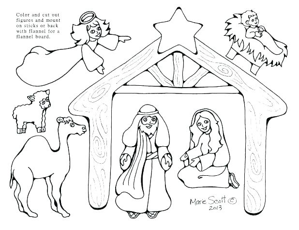 618x475 Nativity Color Pages Nativity Coloring Pages Printable Nativity