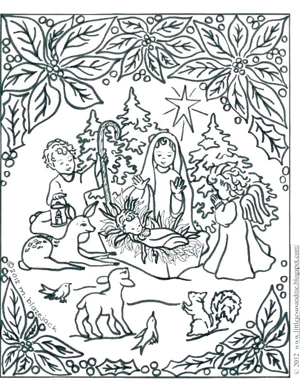 618x805 Free Printable Nativity Scene Coloring Pages Free Printable
