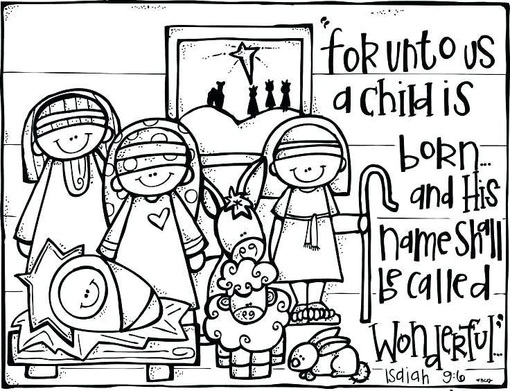 736x564 Nativity Color Page Printable Nativity Coloring Pages Nativity