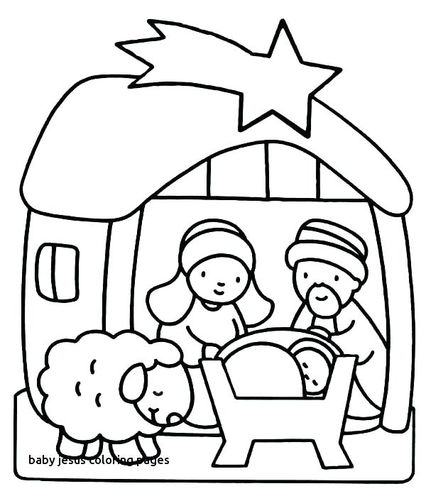 600x699 Nativity Coloring Page Nativity Coloring Pages Printable For Free