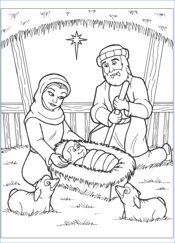 600x831 Baby Jesus Christmas Coloring Pages Printable