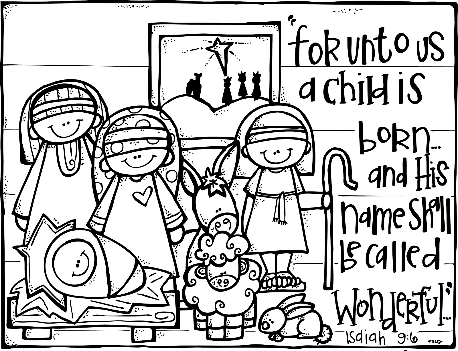 1600x1228 Free Printable Christian Christmas Coloring Pages