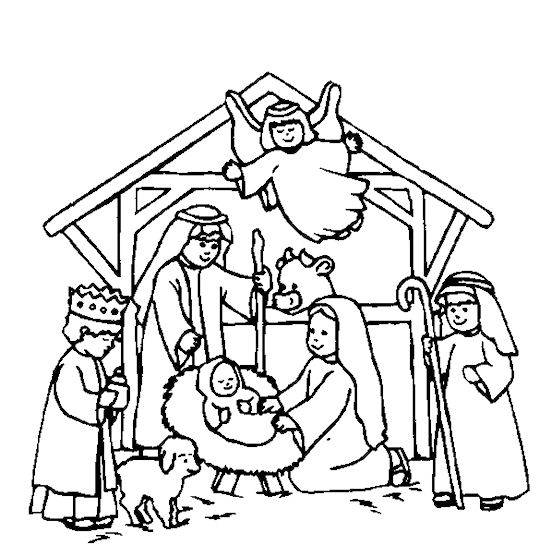 540x546 Nativity Scene Coloring Page Navidad, Colorear Y Nacimiento