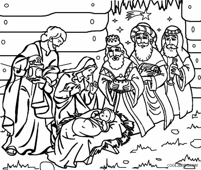 700x591 Printable Nativity Scene Coloring Pages For Kids Cool2bkids