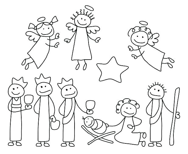 618x509 Coloring Manger Scene Coloring Page Free Nativity Pages Printable