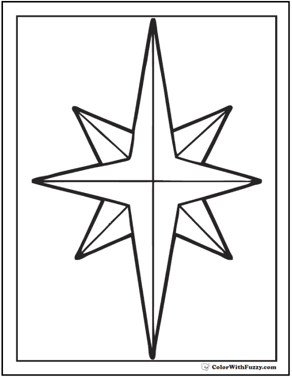 Nativity Star Coloring Pages