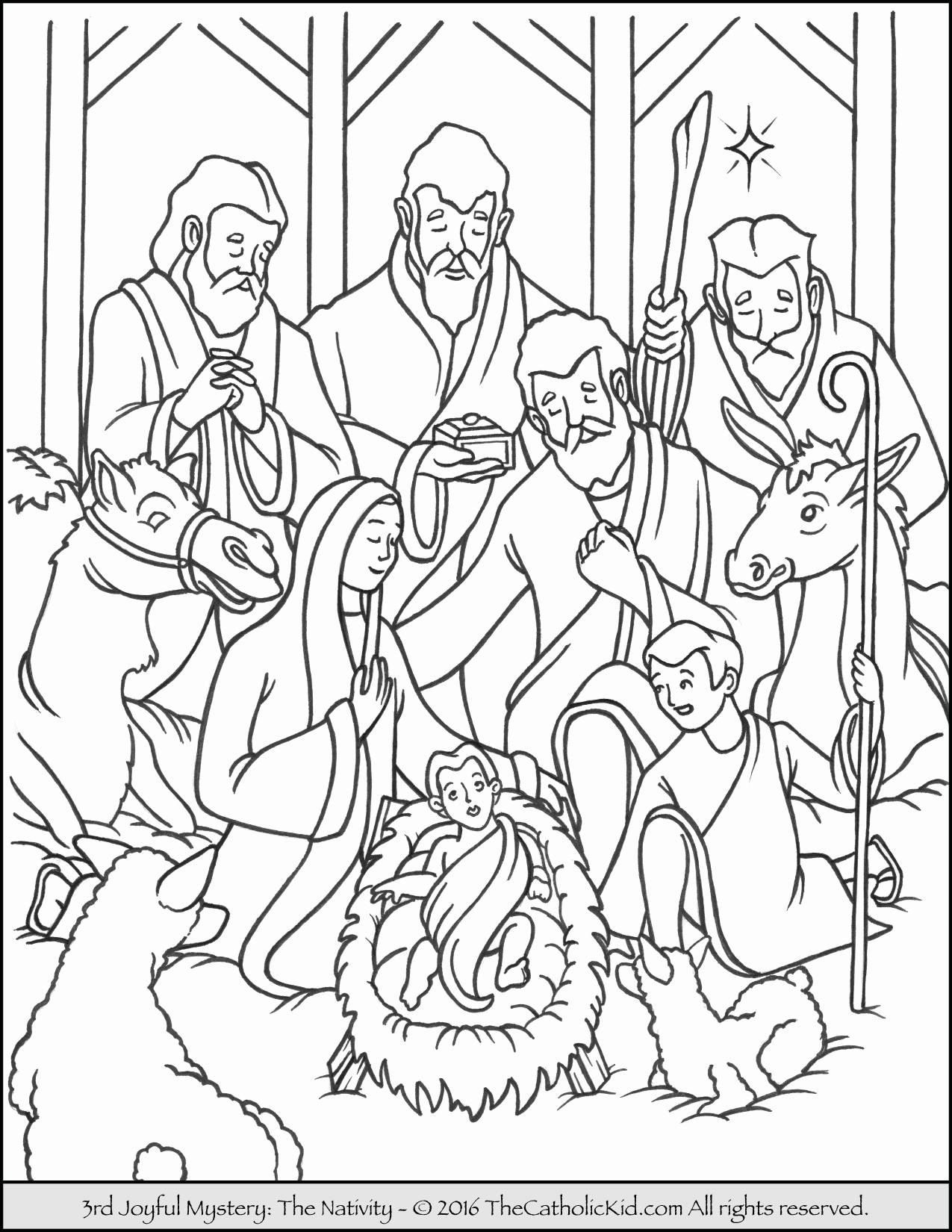 Nativity Story Coloring Pages