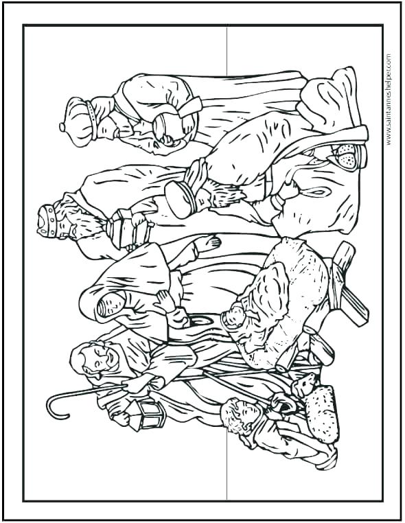 590x762 Free Printable Nativity Coloring Pages