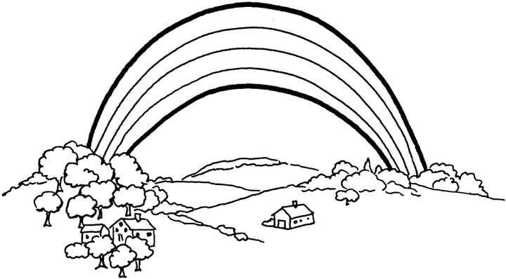 720x398 Somewhere Over The Rainbow Nature Coloring Page