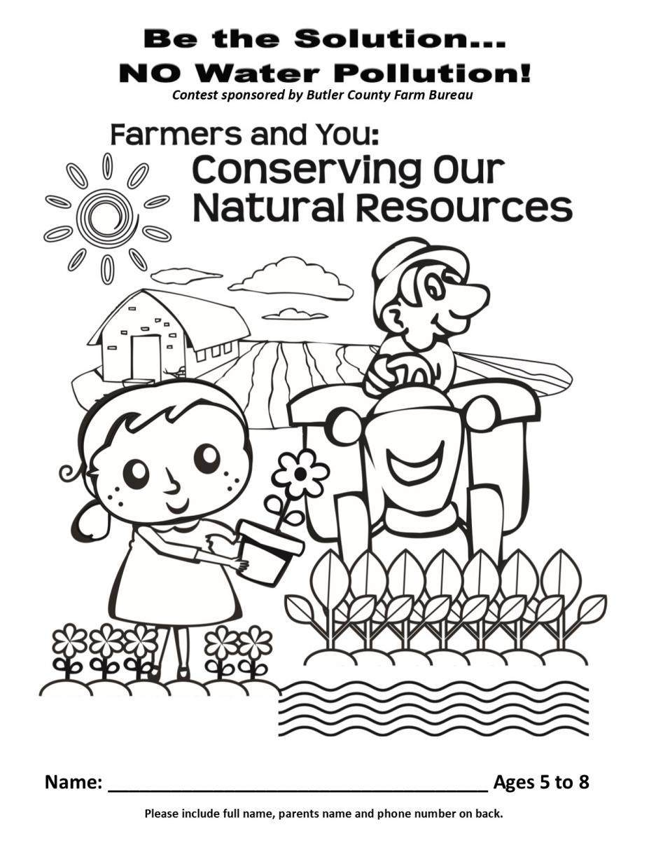 927x1200 Coloring Contest Sponsored By Butler County Farm Bureau Butler