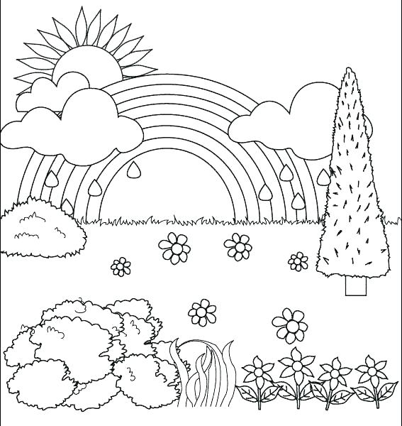 567x600 Nature Coloring Pages Nature Coloring Pages With Free Printable