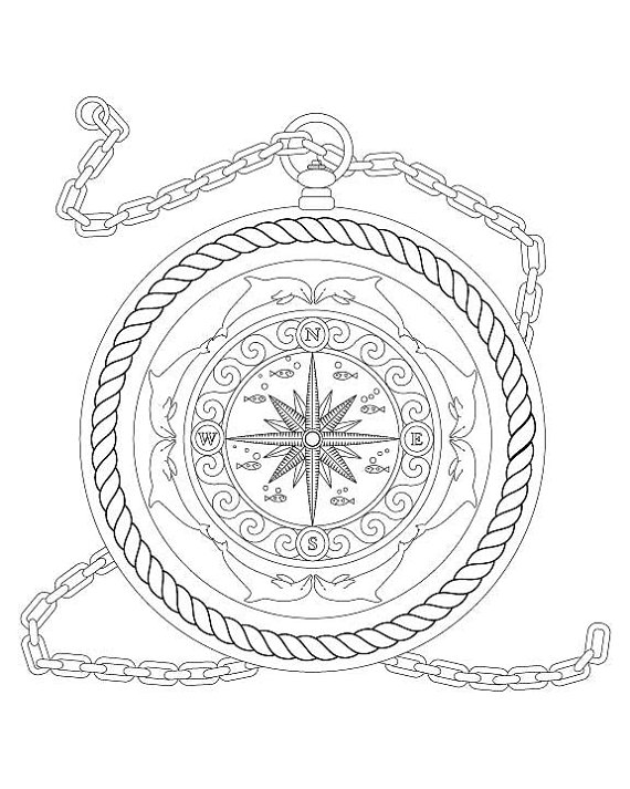570x713 Adult Coloring Pages Nautical Color Bros
