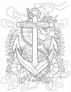 236x305 Neoteric Design Anchor Coloring Page Adult Pages 1 Colouring