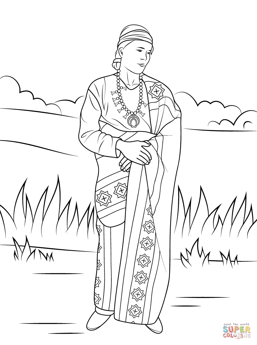 894x1199 Navajo Code Talkers Coloring Page American