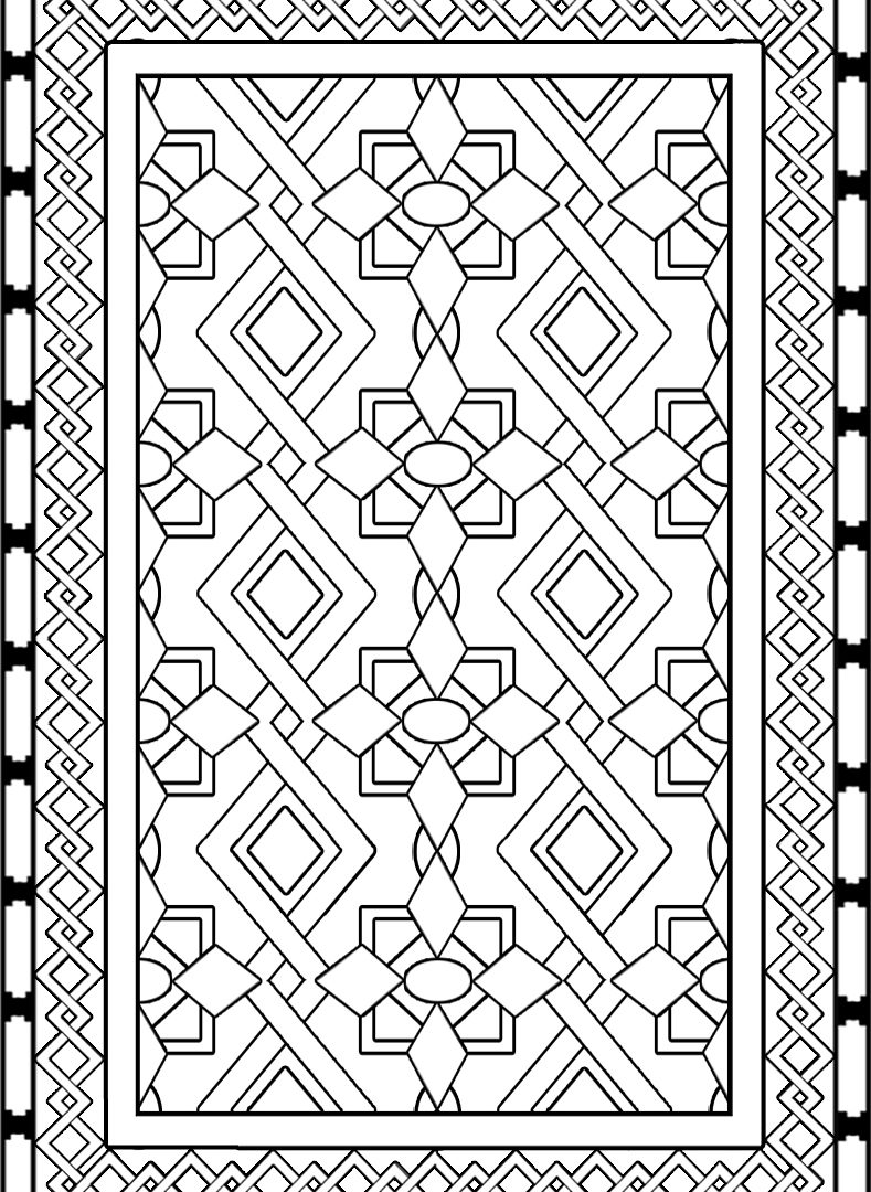789x1080 Navajo Rug Coloring Page How To Draw Step By Stuff Pages Free