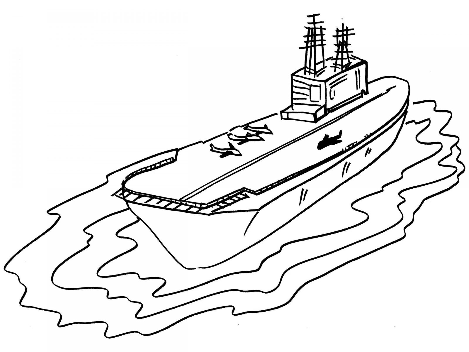 1600x1200 Invincible Class Aircraft Carrier Coloring Page Free Planes