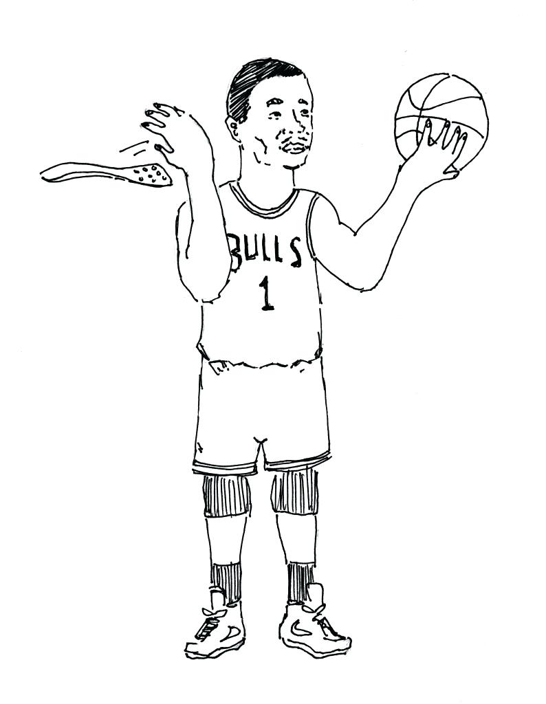 794x1024 Coloring Pages ~ Nba Coloring Pages Top Graphic Basketball Player
