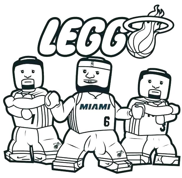 618x605 Printable Coloring Pages Nba Team Logos Basketball Color Page Heat
