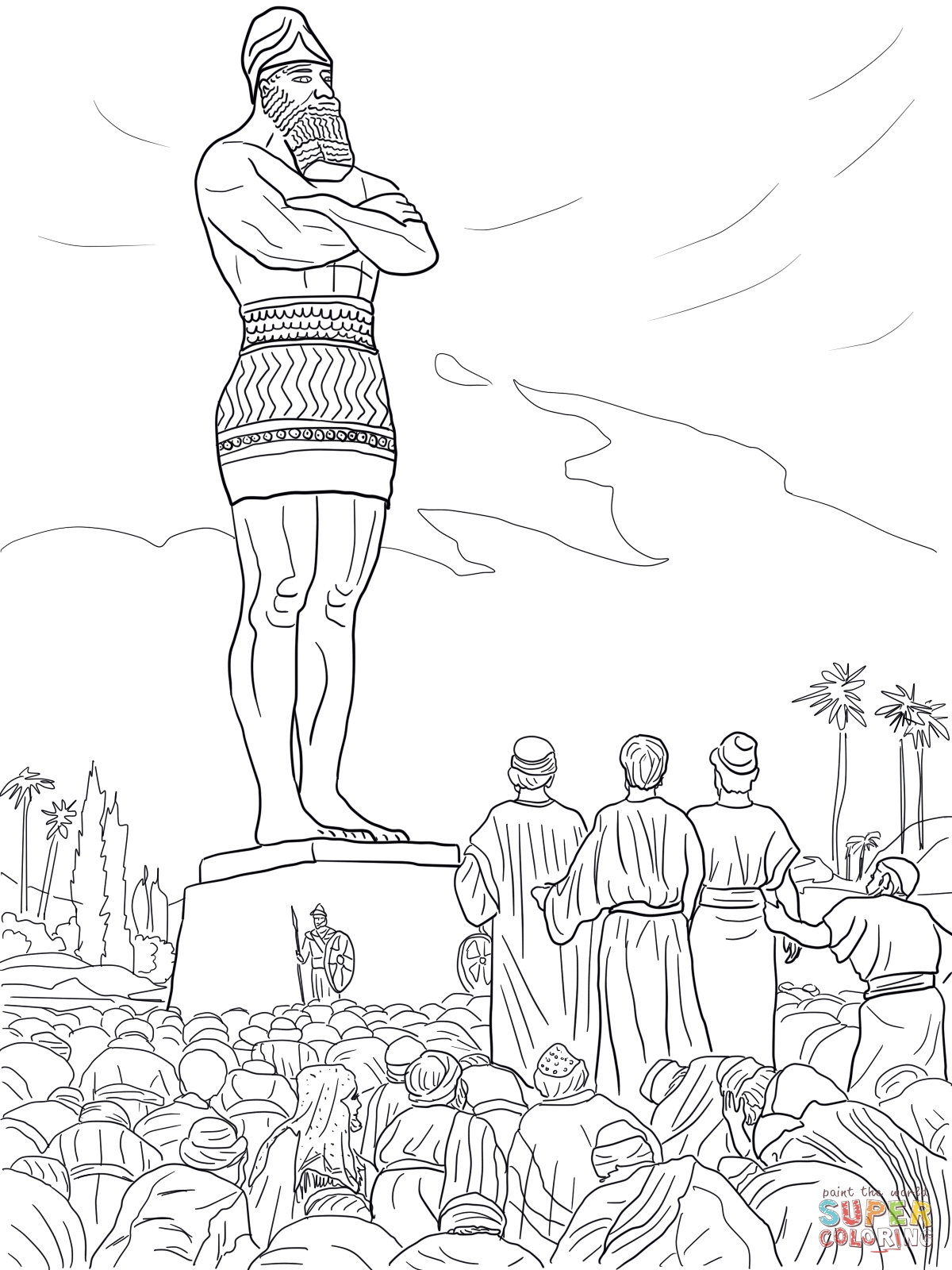 1200x1600 King Nebuchadnezzar Coloring Pages Free Coloring For Kids 2018