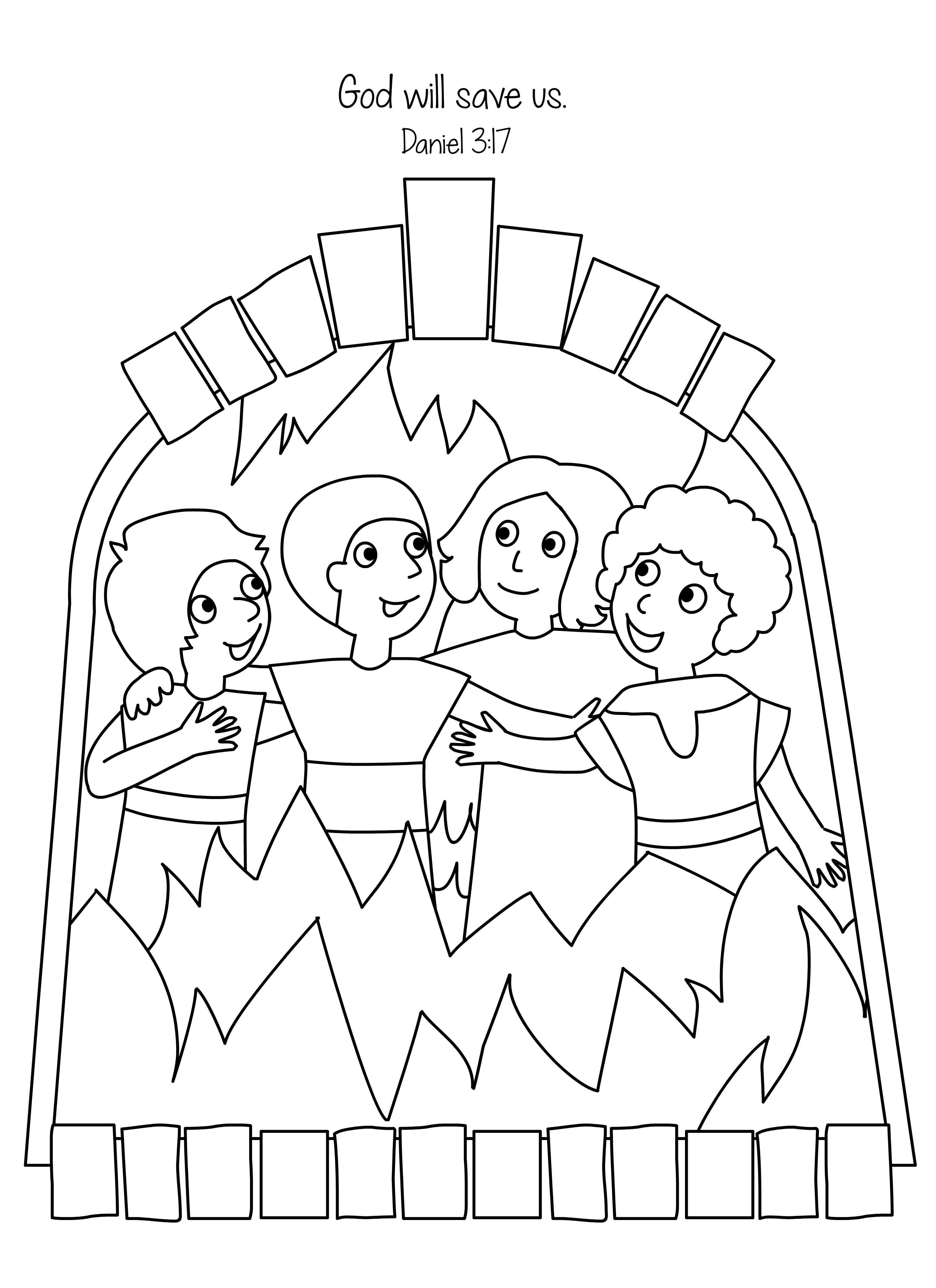 3028x4167 Shadrach Meshach And Abednego Coloring Page