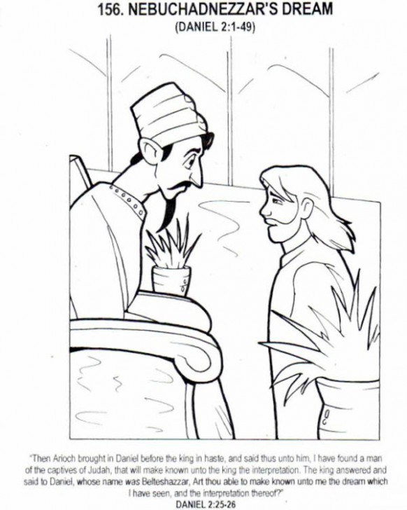 582x728 Daniel King Nebuchadnezzar Dream Coloring Page Daniel King