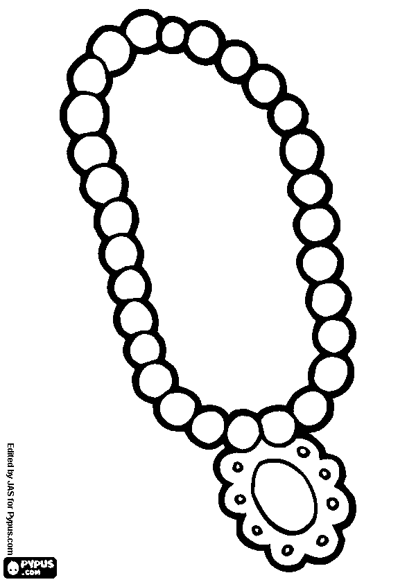 600x840 Printable Necklace Coloring Page