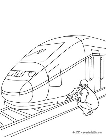 364x470 High Speed Rail Engine Side View Coloring Pages