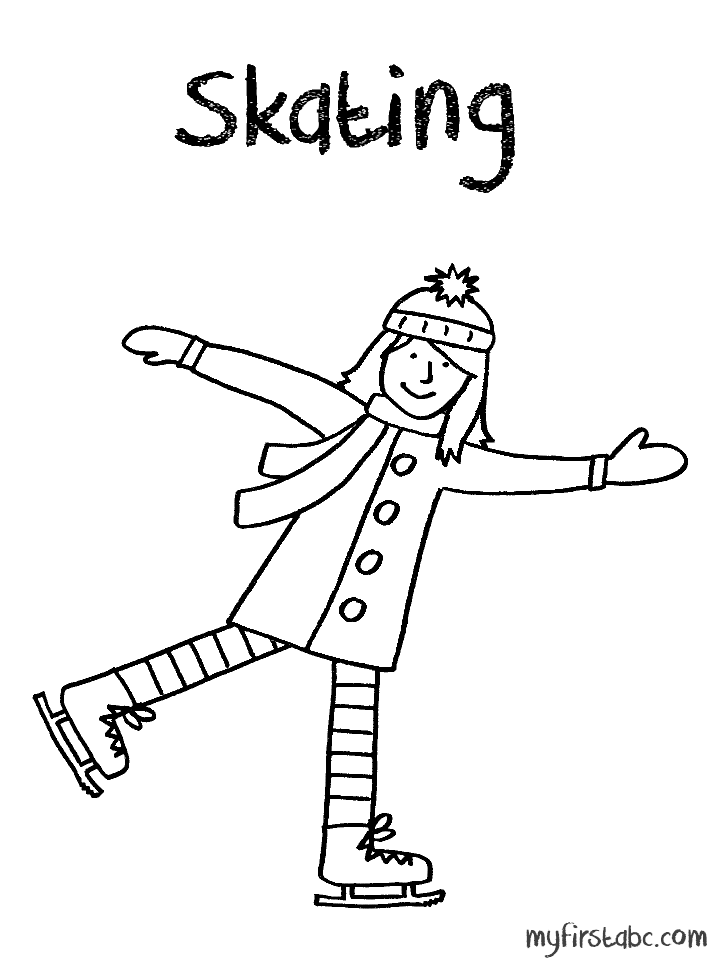 718x958 Skating Coloring Pages