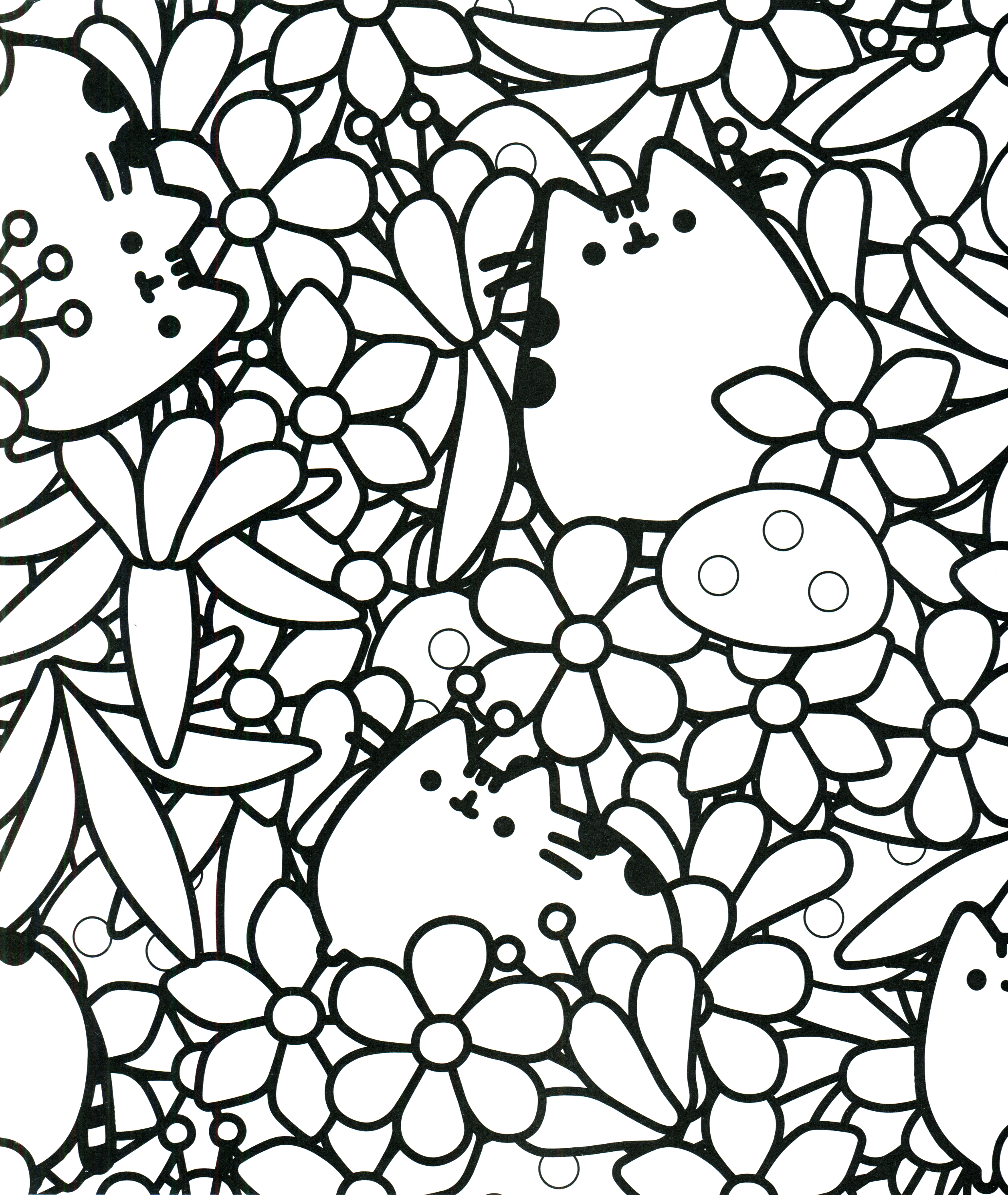 2515x2982 Awesome Coloring Pages Pusheen Balloon Collection Great