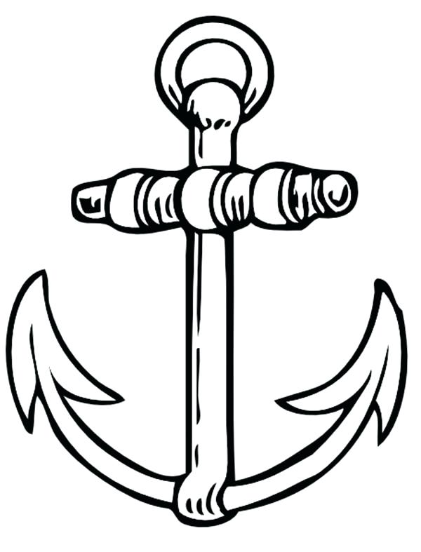 600x787 Coloring Tattoo Anchor Tattoo Coloring Pages Shading Tattoo