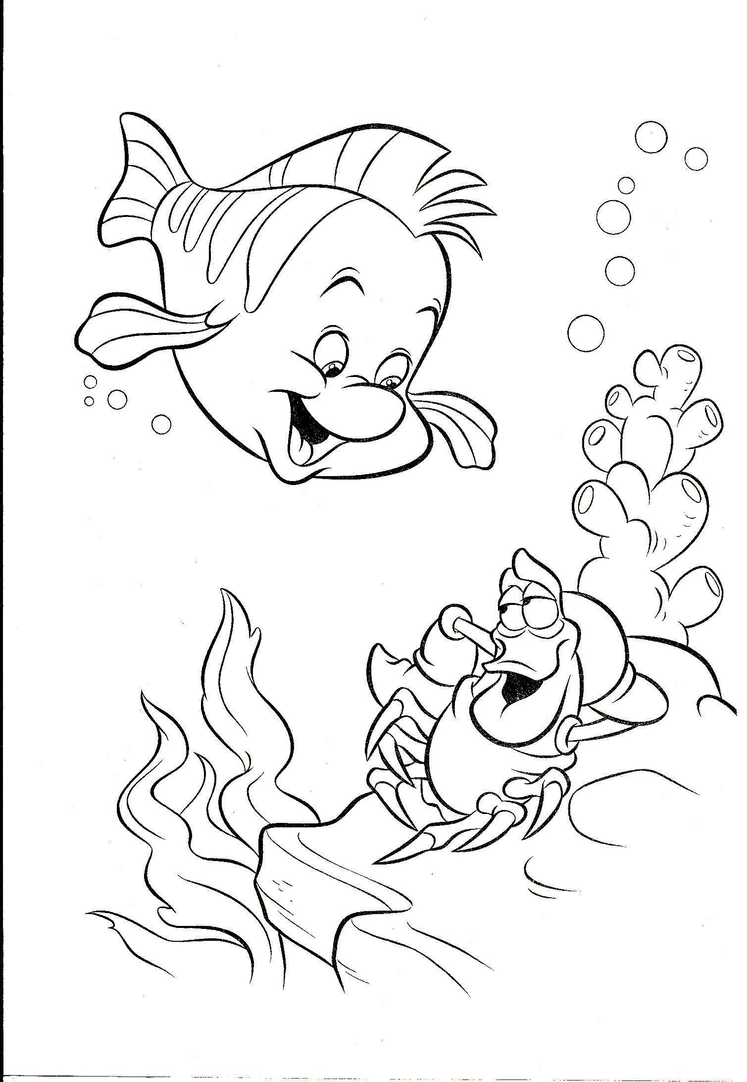 1509x2184 Flounder And Sebastian Coloring Calms Me Needle