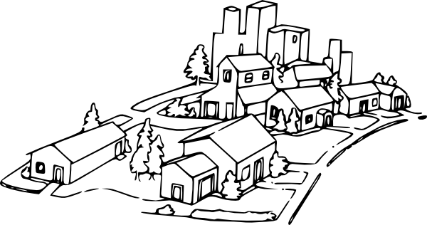 600x316 Neighborhood Clip Art